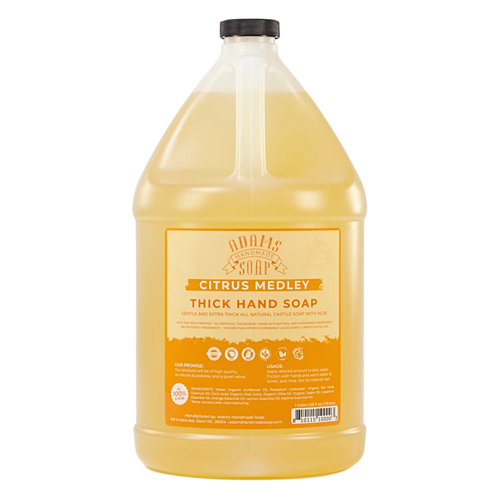 Organic Citrus Castile Soap – Thick, Concentrated & Eco-Friendly | Made in USA | Vegan, Non-Toxic, Multi-Purpose Hand Soap with Aloe & Essential Oils